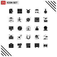 paquete de iconos vectoriales de stock de 25 signos y símbolos de línea para educación seguridad conejo dinero pascua elementos de diseño vectorial editables vector