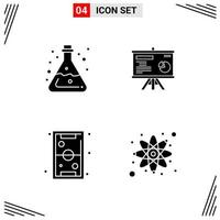 4 Icons Solid Style Grid Based Creative Glyph Symbols for Website Design Simple Solid Icon Signs Isolated on White Background 4 Icon Set vector