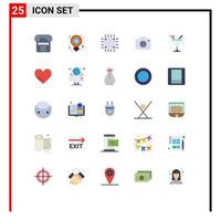 Set of 25 Modern UI Icons Symbols Signs for picture twitter light hardware devices Editable Vector Design Elements