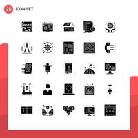 Stock Vector Icon Pack of 25 Line Signs and Symbols for big sale check building list todo Editable Vector Design Elements