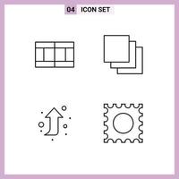 Universal Icon Symbols Group of 4 Modern Filledline Flat Colors of field drug cascade arrow Layer 1 Editable Vector Design Elements