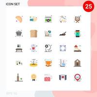 Set of 25 Modern UI Icons Symbols Signs for camping wealth calendar keys hand Editable Vector Design Elements