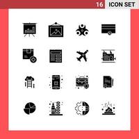 16 Creative Icons Modern Signs and Symbols of logistic box medical add payments Editable Vector Design Elements