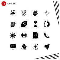 16 Creative Icons Modern Signs and Symbols of day book debt awareness collapse Editable Vector Design Elements