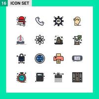 16 Creative Icons Modern Signs and Symbols of unlock lock advertising key megaphone Editable Creative Vector Design Elements