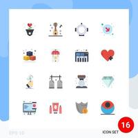 16 Creative Icons Modern Signs and Symbols of ecommerce box party right arrow Editable Pack of Creative Vector Design Elements