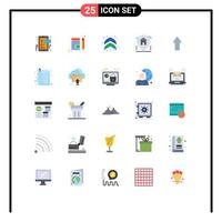 Set of 25 Modern UI Icons Symbols Signs for up arrow arrow real estate home Editable Vector Design Elements