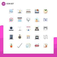 25 Universal Flat Colors Set for Web and Mobile Applications investment growth city bag shop Editable Vector Design Elements