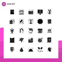 25 Creative Icons Modern Signs and Symbols of award remote player control kitchenware Editable Vector Design Elements