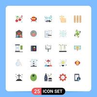 conjunto de 25 iconos de ui modernos símbolos signos para vasos de pan de otoño mente elementos de diseño vectorial editables con dedos vector