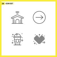 User Interface Pack of 4 Basic Filledline Flat Colors of electronic education technology right competition Editable Vector Design Elements
