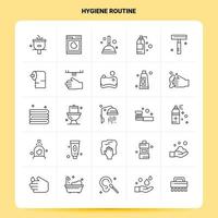 OutLine 25 Hygiene Routine Icon set Vector Line Style Design Black Icons Set Linear pictogram pack Web and Mobile Business ideas design Vector Illustration