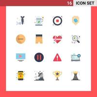 16 Creative Icons Modern Signs and Symbols of chart globe audio protection access Editable Pack of Creative Vector Design Elements