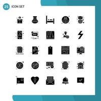 paquete de iconos vectoriales de stock de 25 signos y símbolos de línea para wifi internet de las cosas festival internet dormir elementos de diseño vectorial editables vector