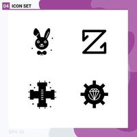 Universal Solid Glyph Signs Symbols of bynny plumber z coin crypto currency system Editable Vector Design Elements