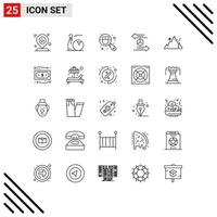 paquete de iconos de vector de stock de 25 signos y símbolos de línea para elementos de diseño de vector editables médicos de caja de juego de entrega de devolución