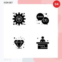 Set of Modern UI Icons Symbols Signs for eco diamond preference question investment Editable Vector Design Elements