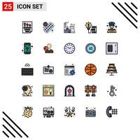 25 Creative Icons Modern Signs and Symbols of man technology building smartphone creative Editable Vector Design Elements