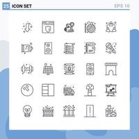 25 Creative Icons Modern Signs and Symbols of marketing knit file hobbies crafts Editable Vector Design Elements