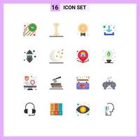 Universal Icon Symbols Group of 16 Modern Flat Colors of bar lamp quality ramadan lantern Editable Pack of Creative Vector Design Elements