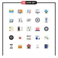 25 Creative Icons Modern Signs and Symbols of book statistics business programing design Editable Vector Design Elements