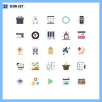 Group of 25 Modern Flat Colors Set for computer spring responsibility bolt team Editable Vector Design Elements