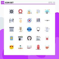 Universal Icon Symbols Group of 25 Modern Flat Colors of cloud hosting deal shopping done agrement Editable Vector Design Elements