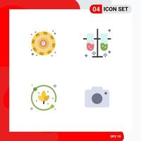 Flat Icon Pack of 4 Universal Symbols of blockchain agriculture lab test tubes test tubes image Editable Vector Design Elements