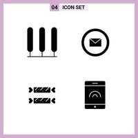 Universal Icon Symbols Group of 4 Modern Solid Glyphs of cypress easter development web mobile Editable Vector Design Elements