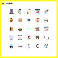 Pack of 25 creative Flat Colors of business page chat web hardware Editable Vector Design Elements