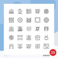 25 Creative Icons Modern Signs and Symbols of baking story valentine notebook book Editable Vector Design Elements