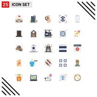 25 iconos creativos, signos y símbolos modernos de vista, enfoque, vista inteligente, obstetricia, elementos de diseño vectorial editables vector