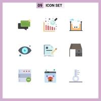 9 Creative Icons Modern Signs and Symbols of bureau pen skate page document Editable Vector Design Elements