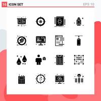 16 Creative Icons Modern Signs and Symbols of moon masjid resources mosque draw Editable Vector Design Elements