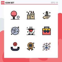 Universal Icon Symbols Group of 9 Modern Filledline Flat Colors of food barbecue ecology sperm baby Editable Vector Design Elements