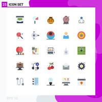 Group of 25 Modern Flat Colors Set for target focus signal aim pongal Editable Vector Design Elements