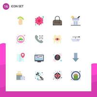 User Interface Pack of 16 Basic Flat Colors of mask coin plant carnival drink Editable Pack of Creative Vector Design Elements