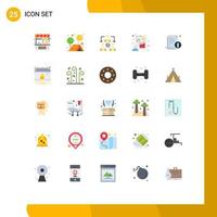 User Interface Pack of 25 Basic Flat Colors of profit businessman outdoors chart delegating Editable Vector Design Elements