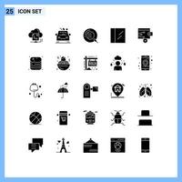 conjunto de 25 iconos de interfaz de usuario modernos símbolos signos para financiar drogas camino cocaína salud elementos de diseño vectorial editables vector