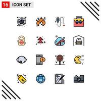 paquete de iconos de vector de stock de 16 signos y símbolos de línea para la construcción del juego de herramientas de enchufe de etiqueta de hotel elementos de diseño de vector creativo editable