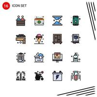 Modern Set of 16 Flat Color Filled Lines Pictograph of delete close saint skin skin Editable Creative Vector Design Elements