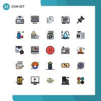 25 Creative Icons Modern Signs and Symbols of marker floor data design architecture Editable Vector Design Elements