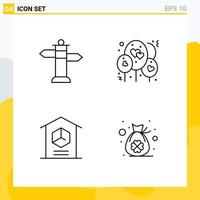 Universal Icon Symbols Group of 4 Modern Filledline Flat Colors of navigation product balloon delivery bag Editable Vector Design Elements