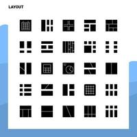 25 Layout Icon set Solid Glyph Icon Vector Illustration Template For Web and Mobile Ideas for business company