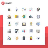 25 Creative Icons Modern Signs and Symbols of setting heart email fly airplane Editable Vector Design Elements