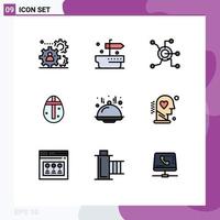 9 Creative Icons Modern Signs and Symbols of dome holiday data egg connect Editable Vector Design Elements