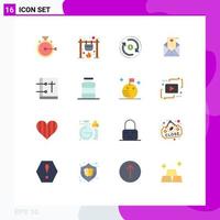 16 Creative Icons Modern Signs and Symbols of proposal mail cook money flow Editable Pack of Creative Vector Design Elements