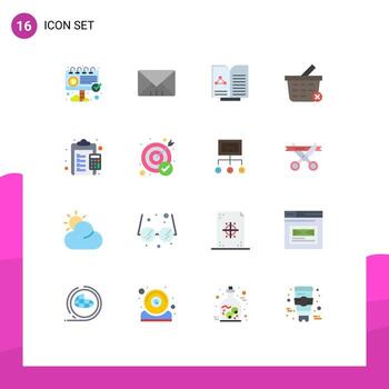 16 Creative Icons Modern Signs and Symbols of duties calculator test calculate delete Editable Pack of Creative Vector Design Elements