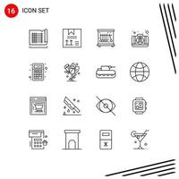 16 Creative Icons Modern Signs and Symbols of app medical programing case first aid Editable Vector Design Elements