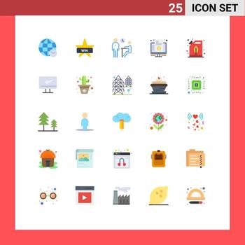 Set of 25 Modern UI Icons Symbols Signs for purchase invoice interview internet questionnaire Editable Vector Design Elements